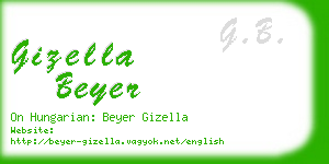 gizella beyer business card